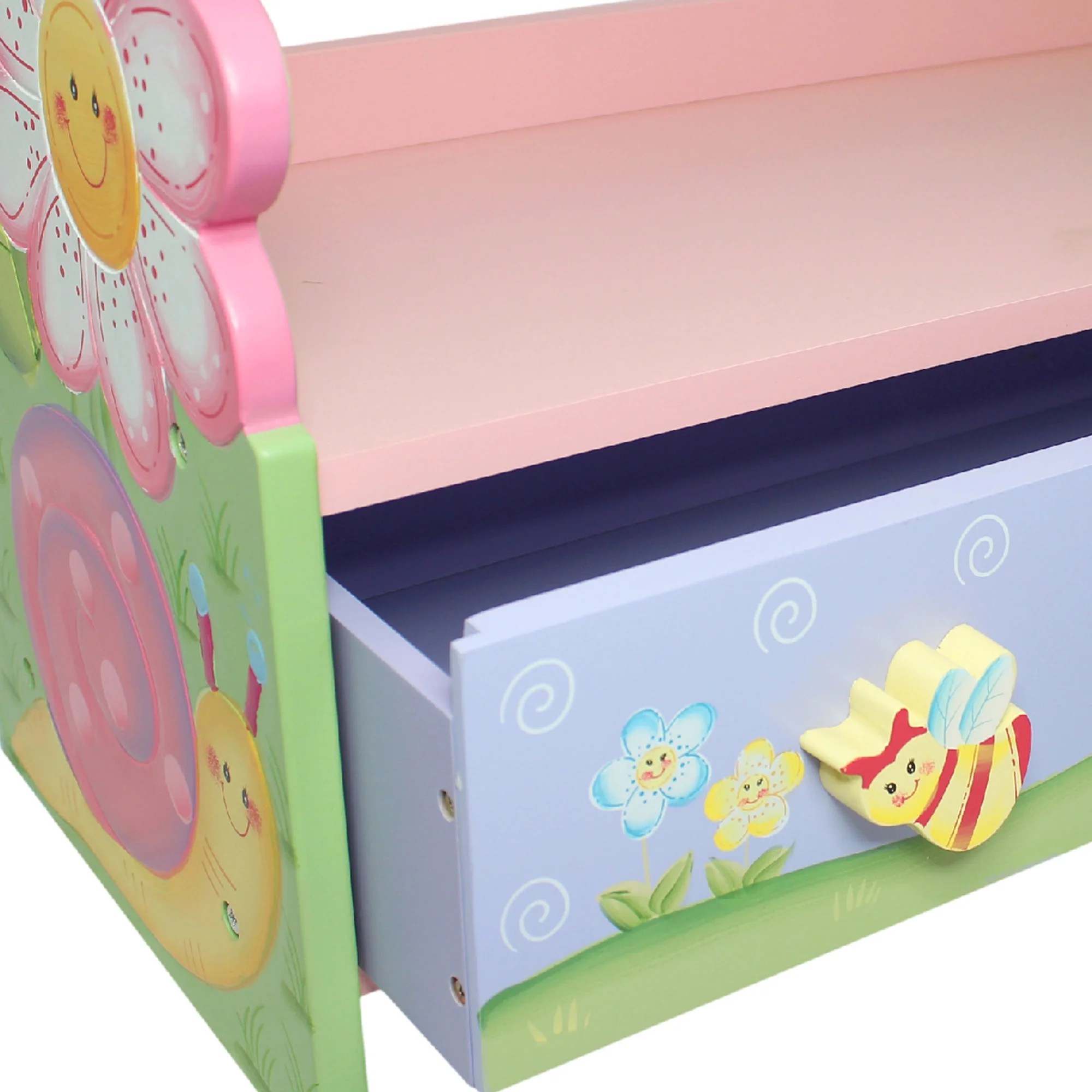 Fantasy Fields Magic Garden Kids 3-Tier Bookshelf & Drawer
