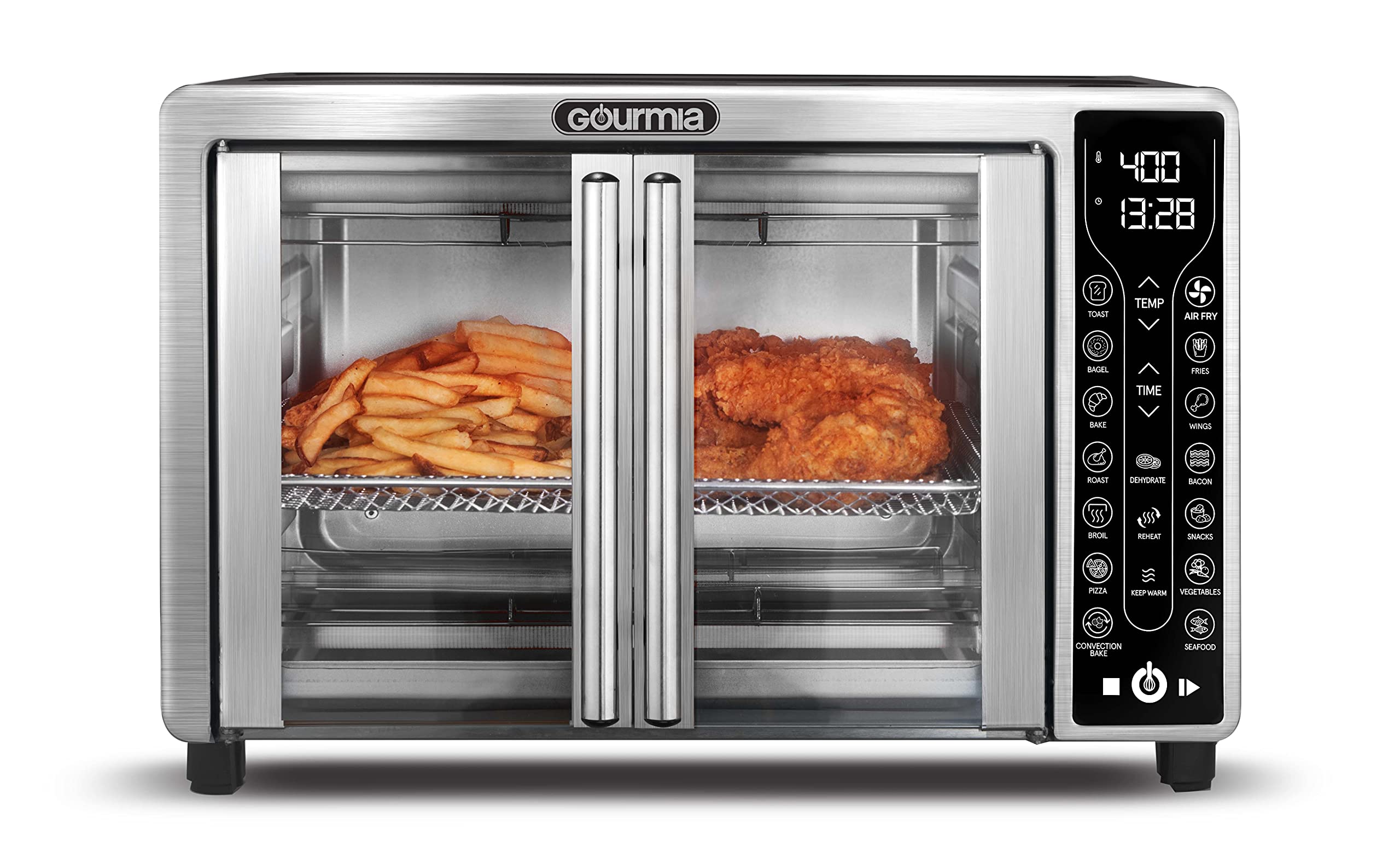 Gourmia Toaster Oven Air Fryer Combo 17 Cooking Presets