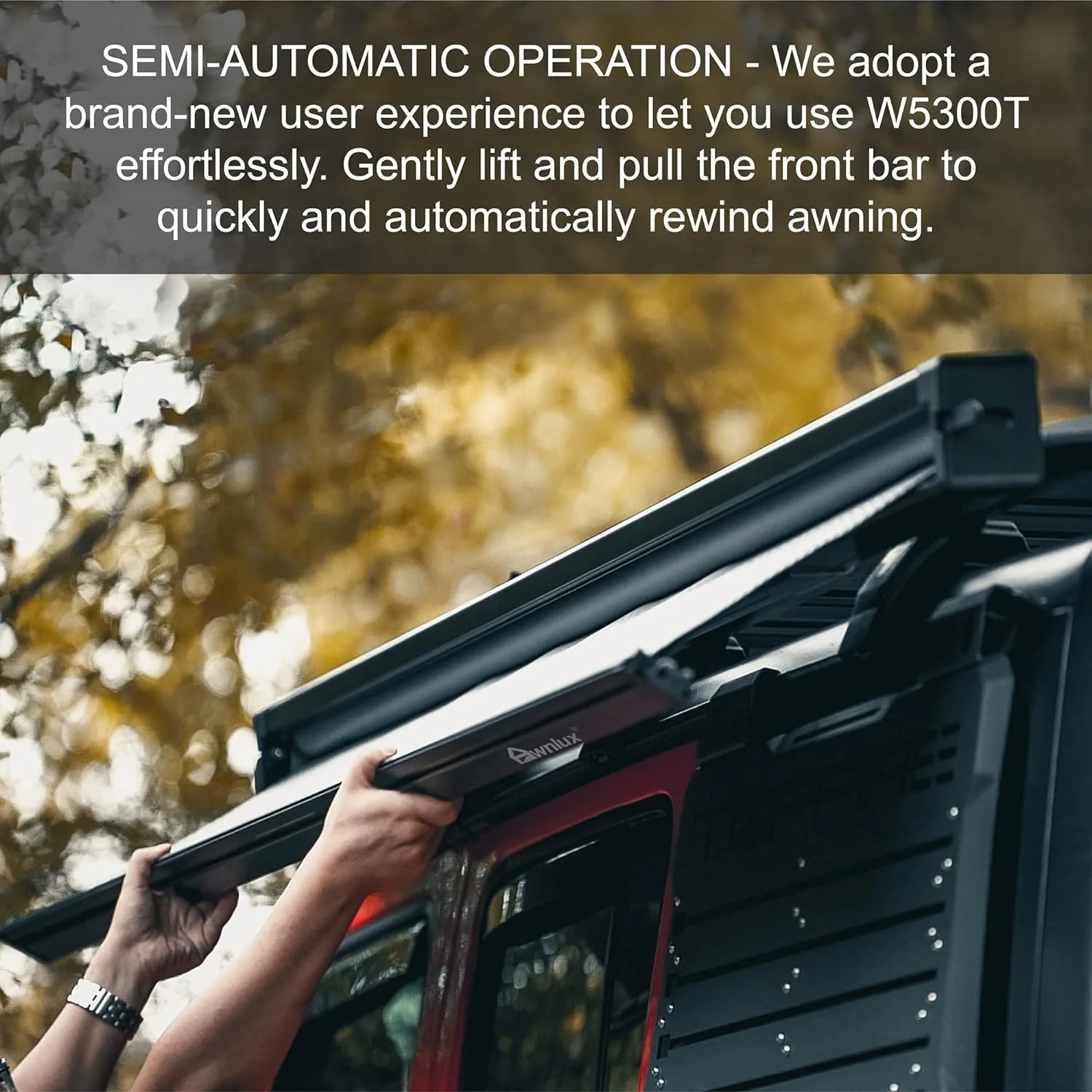2025 W5300T semi-automatic retractable awning