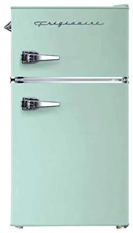 2025 EFR840-RED 3.2 Cu Ft Red 2 Door Retro Bar Fridge with Side Bottle Opener