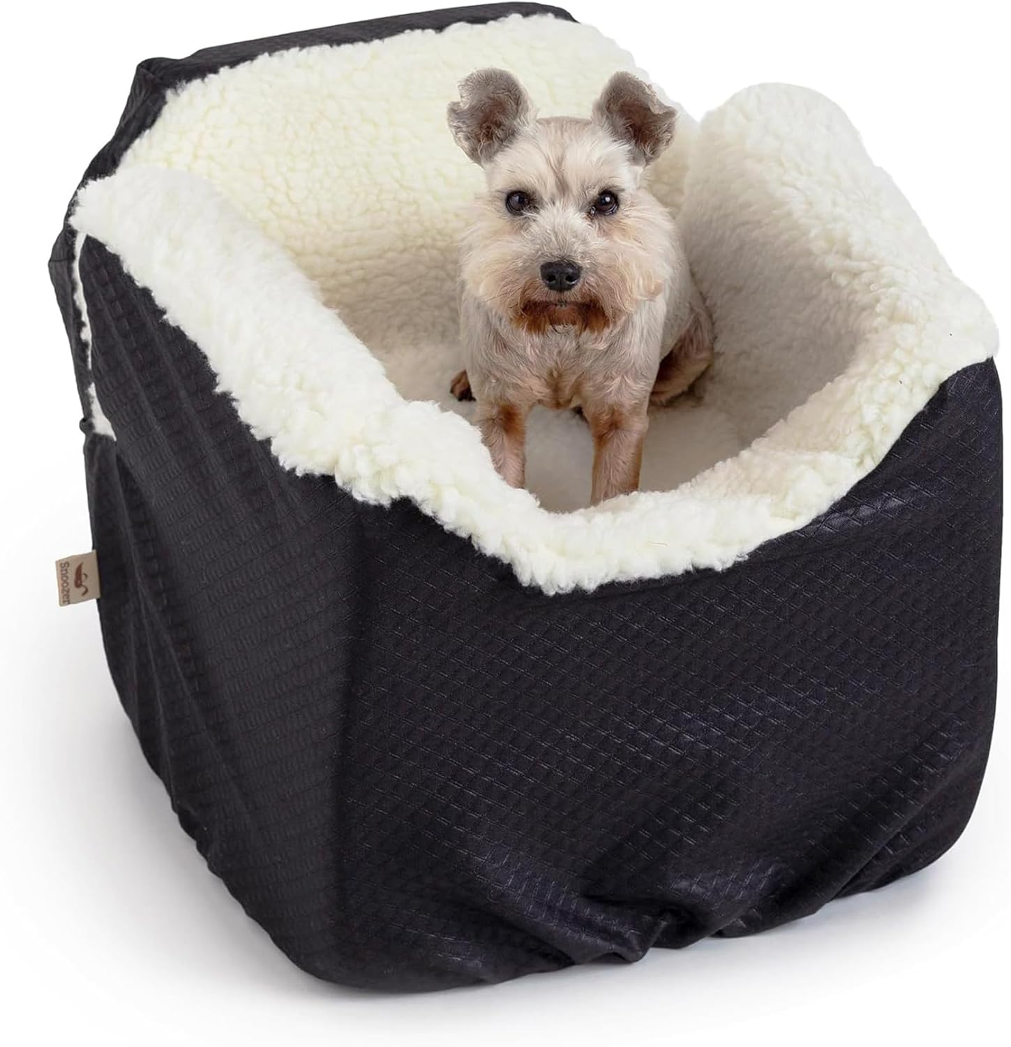 Dog Car Seat: Lookout I Dog Booster Car Seat for Dogs Small 5-15 lbs, Size: Small, Fabric: Black Diamond, Pet Car Seat to Alleviate Car Sickness for Dogs, Removable Machine Washable Cover
