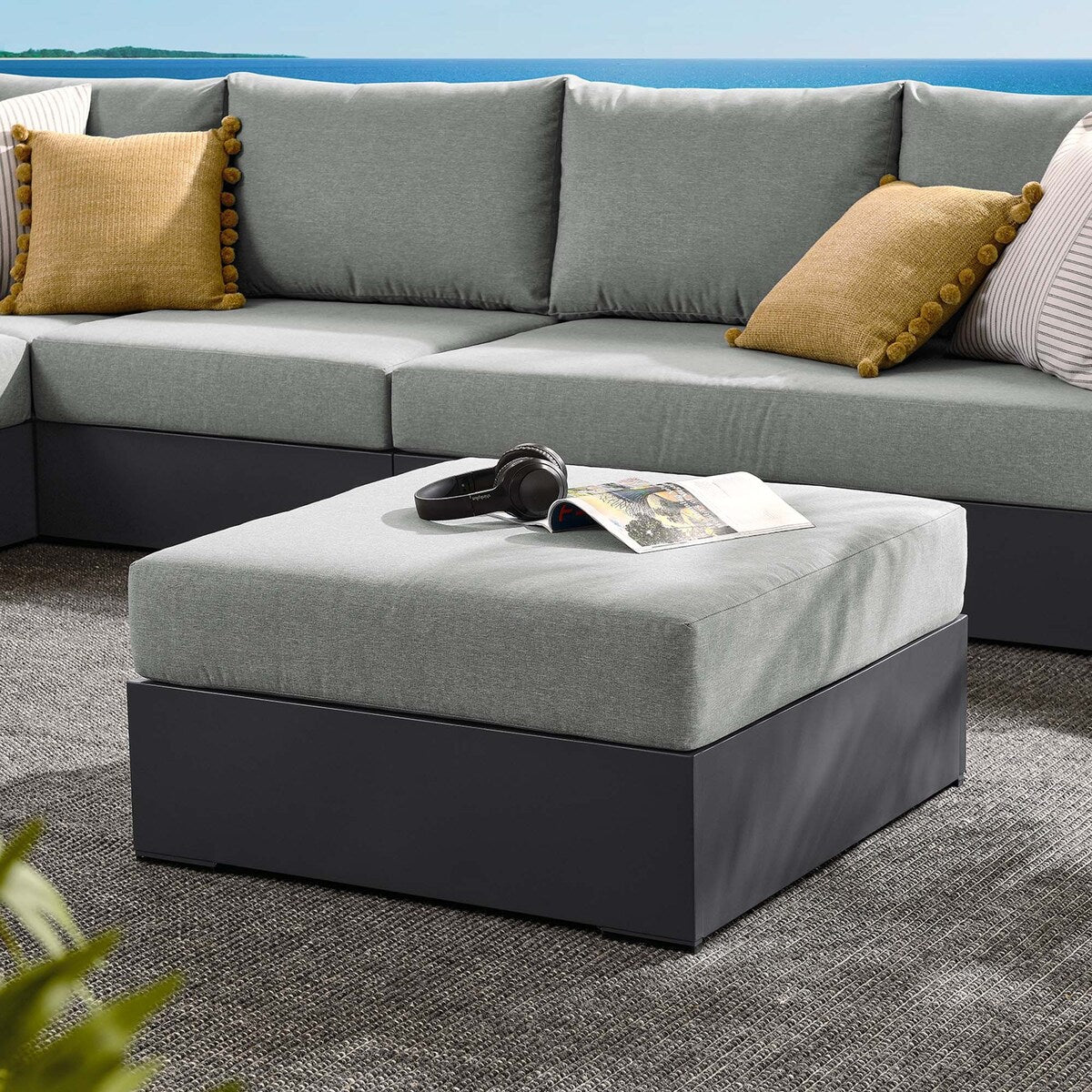 Tahoe Patio Aluminum Ottoman