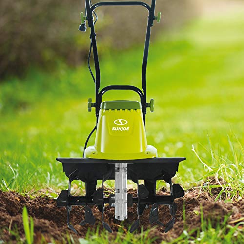 TJ603E 16-Inch 12-Amp Electric Tiller and Cultivator , Green
