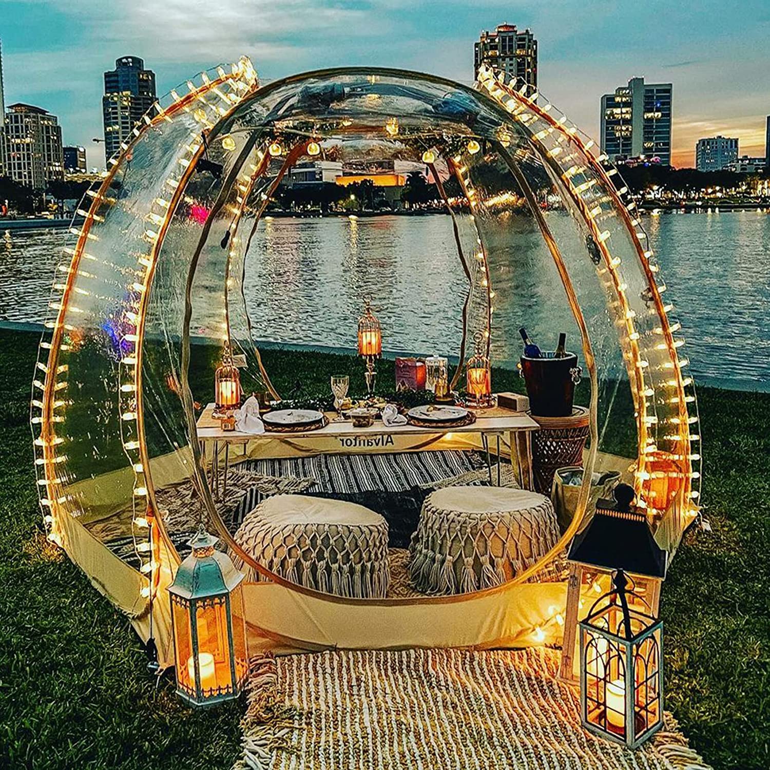 Bubble Tent Pop Up Gazebo, 8-10 Person Igloo Dome Garden Patio Canopy Shelter