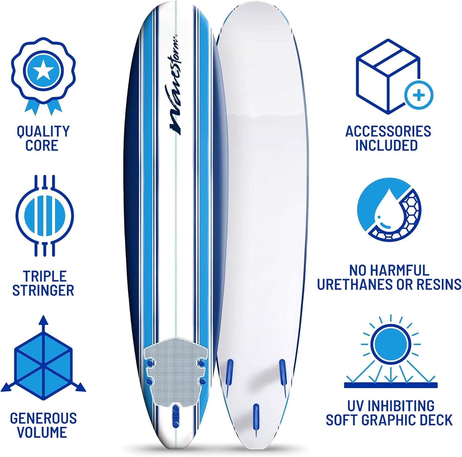 2025 Wavestorm 8ft Classic Longboard