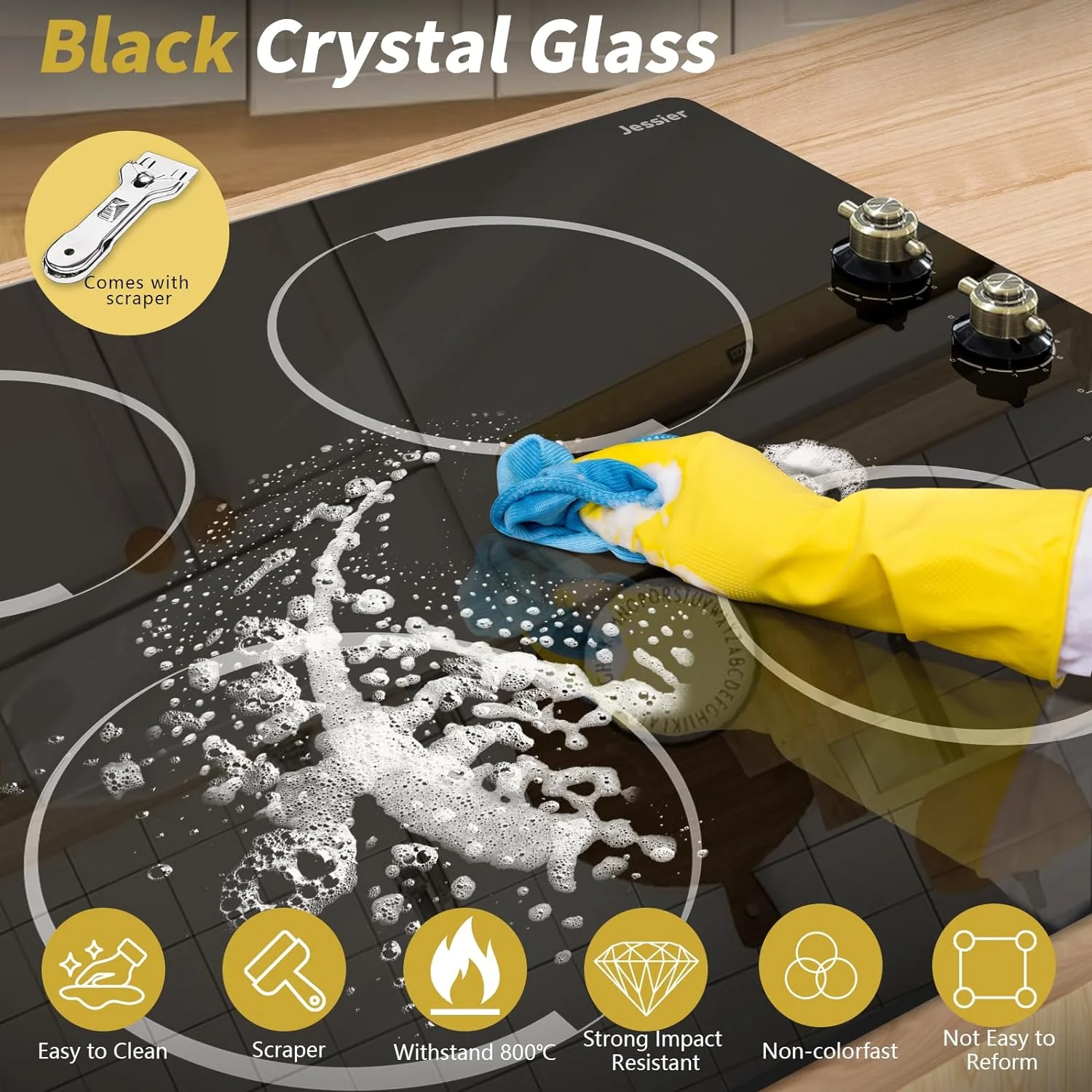 Electric Cooktop 30 Inch - 5 Burners Built-in Ceramic Cooktop, 30