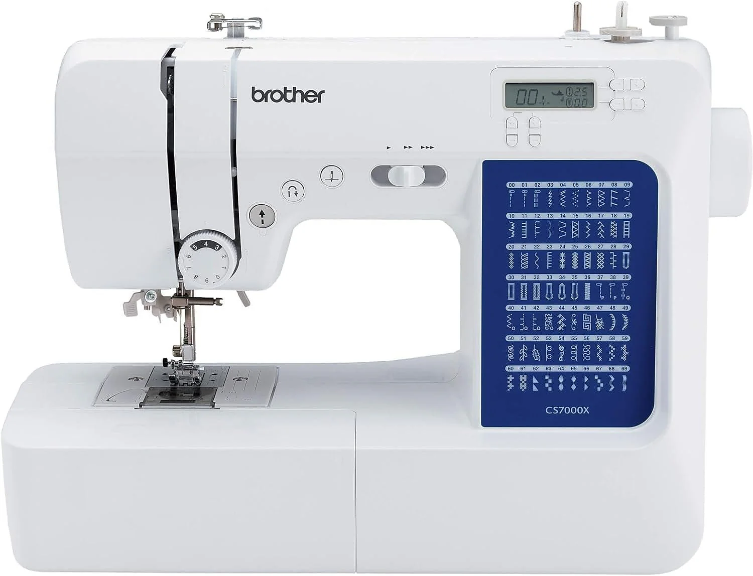 Brother CS7000X Computerized Sewing and Quilting Machine, 70 Built-in Stitches, LCD Display, Wide Table, 10 Included Feet