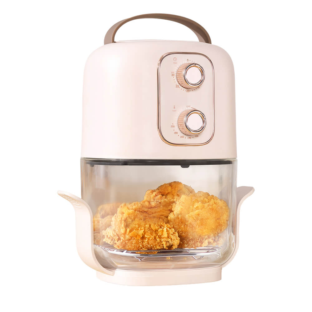 360° Visible Glass Oil-free Air Fryer Baked Potatoes 2.5-Qt