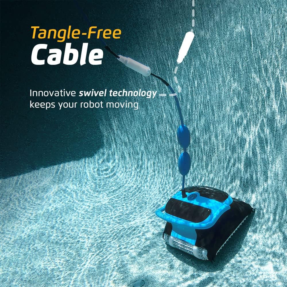 Dolphin Nautilus CC Plus Wi-Fi Automatic Robotic Pool Vacuum Cleaner, Always Cleaning, Never Charging, with Wall Climbing Scrubber Brush, Ideal for In-Ground Pools up to 50 FT in Length