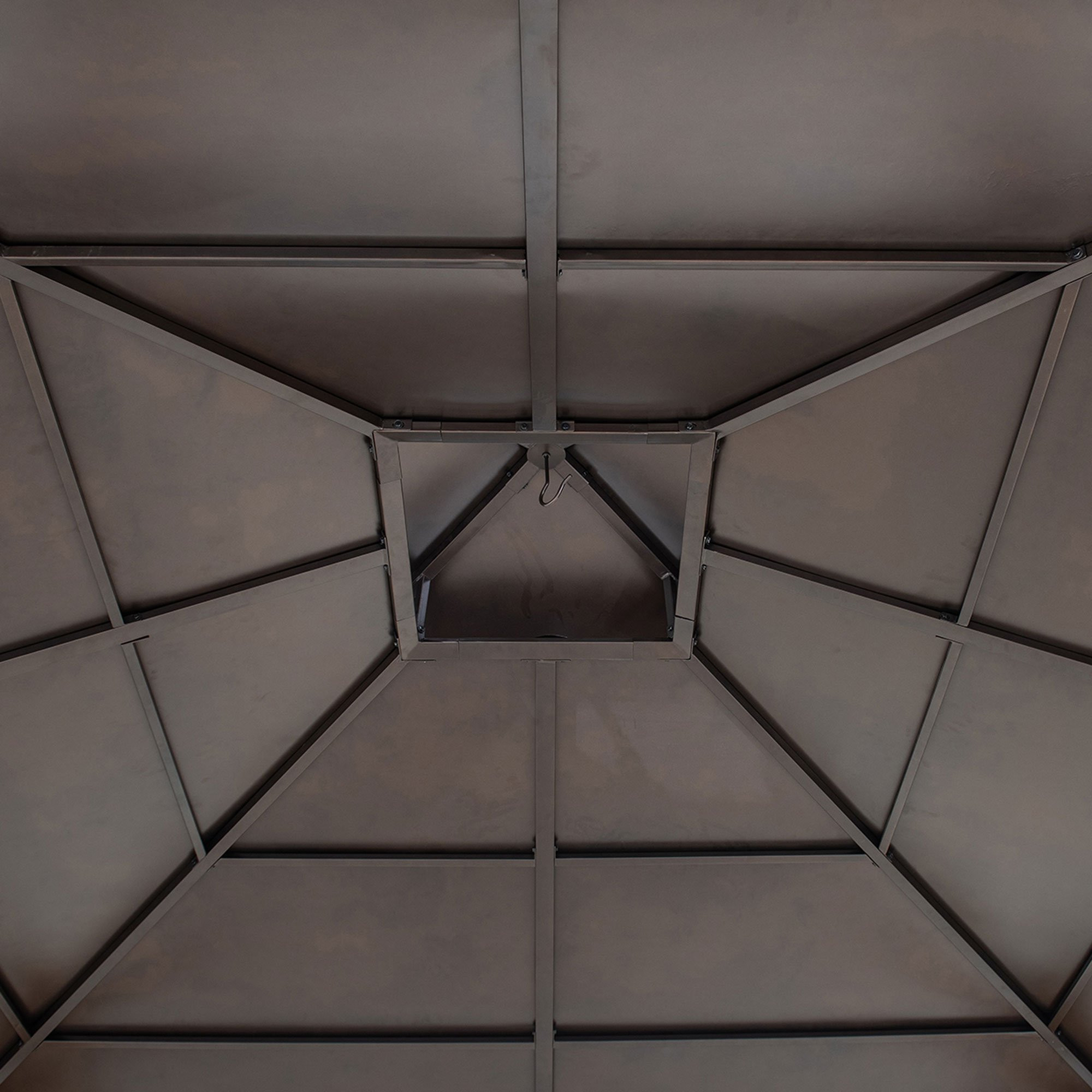 10 ft. x 10 ft. Cedar Framed Gazebo with Steel 2-Tier Hip Roof Hardtop