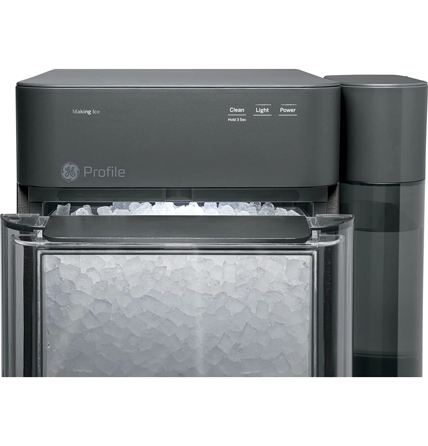 2.0 Countertop Nugget Ice Maker | Ice Machine with WiFi Connectivity | Smart Home Kitchen Essentials | Black Stainless