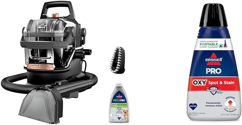 Green HydroSteam Multi-Purpose Portable Carpet and Upholstery Cleaner, Car and Auto Detailer, 3618, Black and Copper Harbor