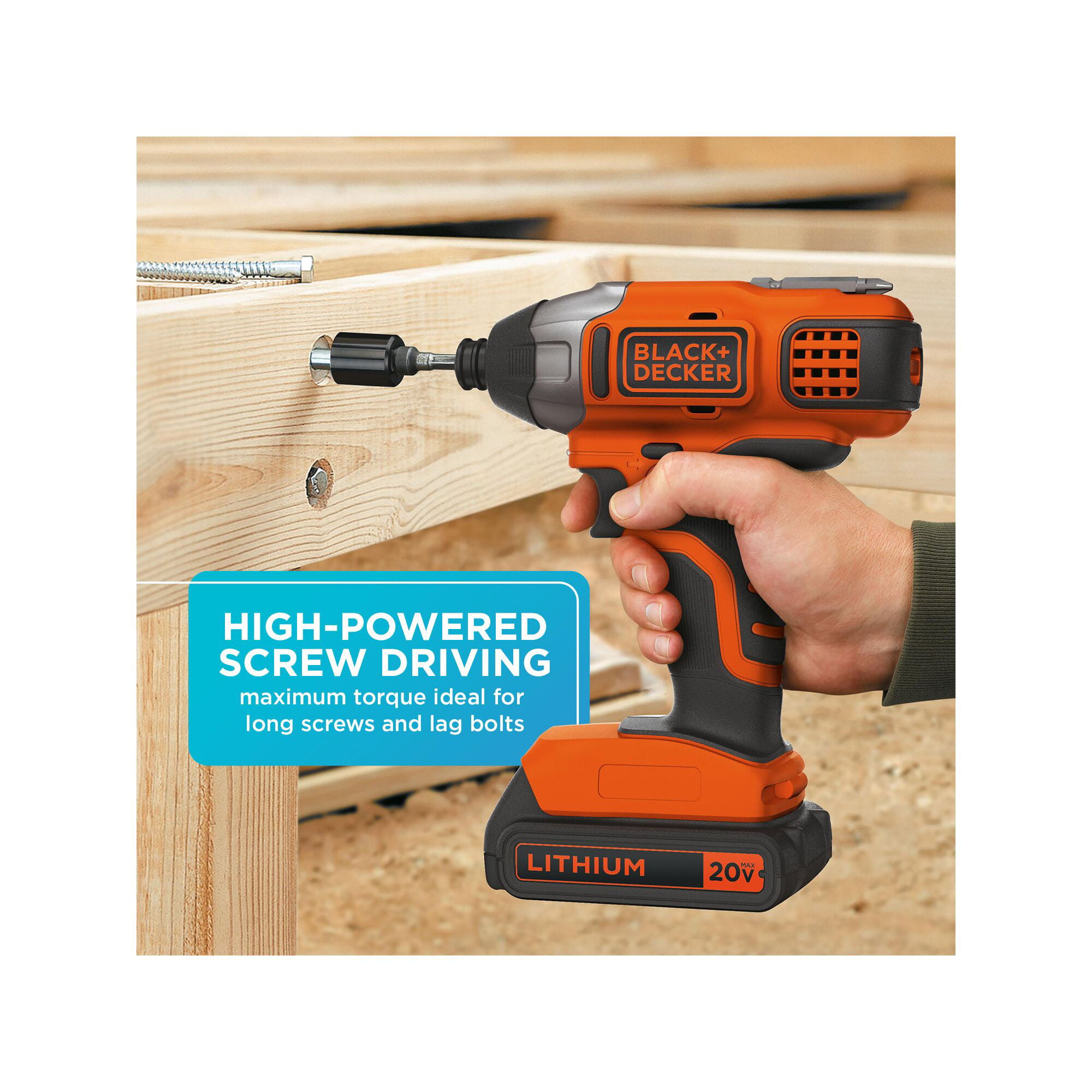 20-Volt MAX* Lithium-Ion Cordless Impact Driver, BDCI20C