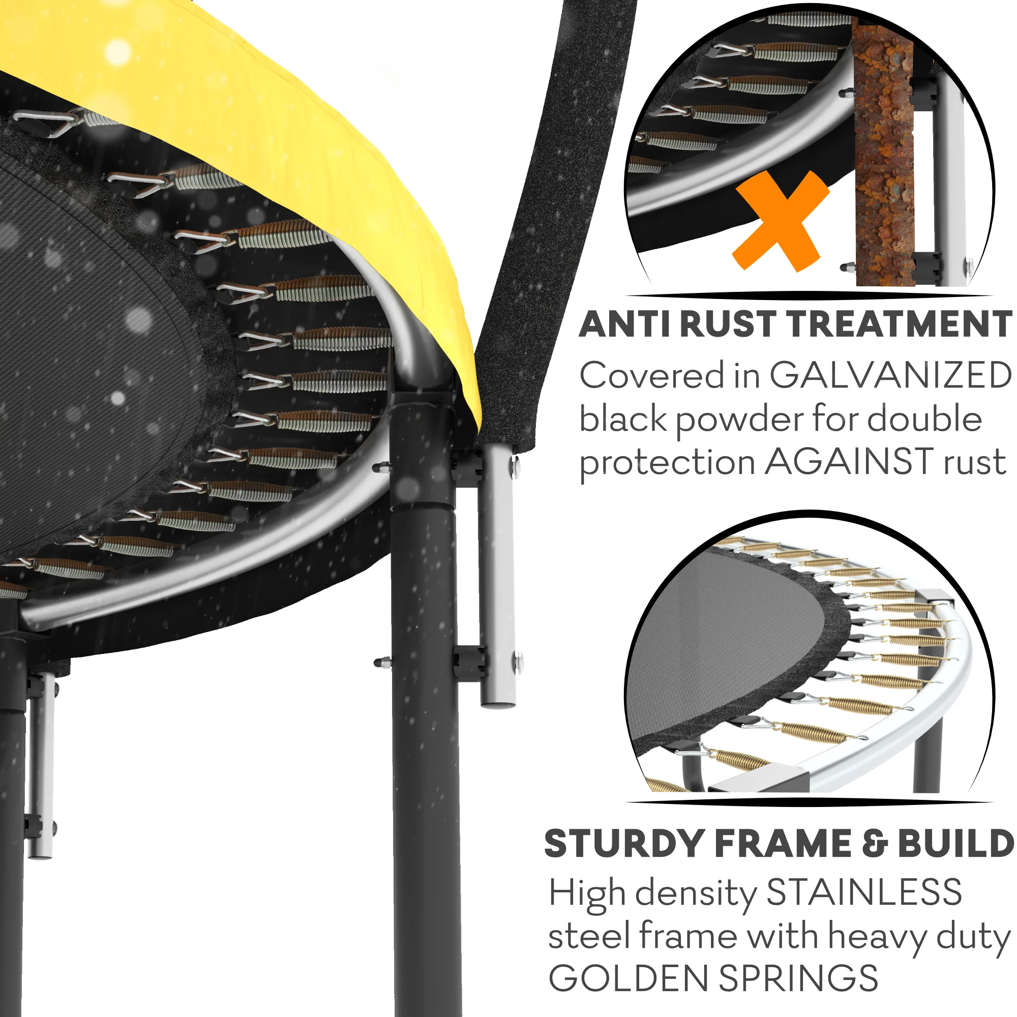 Jumpzylla 10FT Trampoline with Enclosure & Double Color Pad Cover