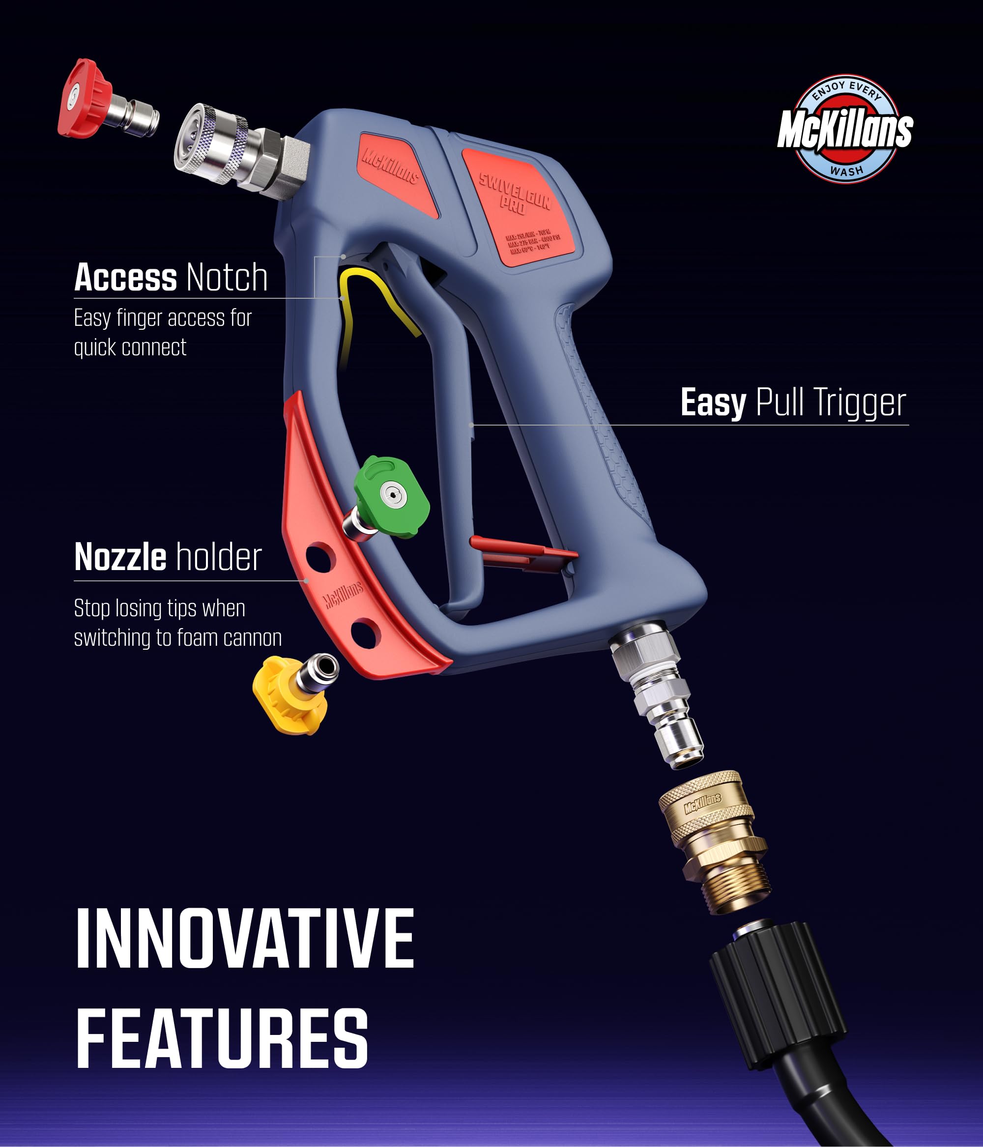 McKillans Swivel Gun Pro - Swivel High Pressure Water Handle