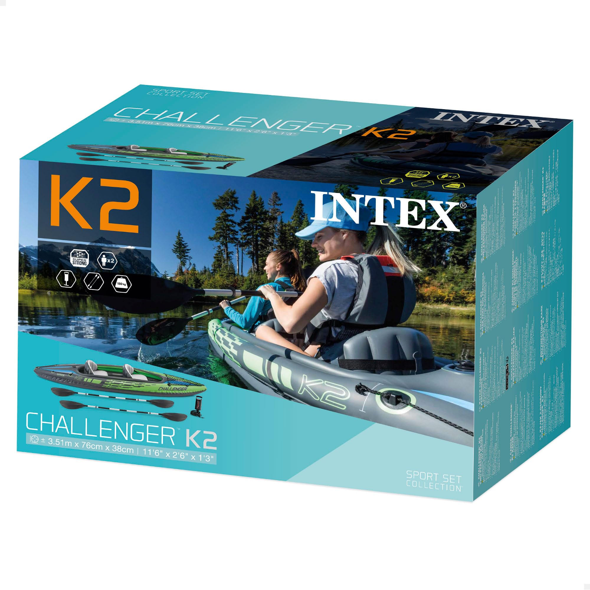 Intex Challenger K1 Inflatable Kayak Set – 1-Person – 220lb Weight Capacity