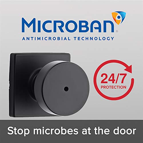 Kwikset Pismo Privacy Locking Door Knob, Interior Handle with Keyless Lock