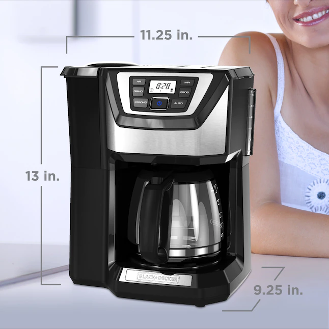 12-Cup Black/Stainless Residential Drip Coffee Maker, CM5000B