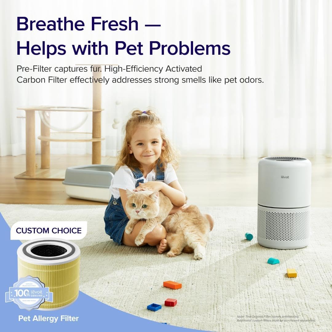 Air Purifier for Home Allergies Pets Hair in Bedroom & Standing Fan for Bedroom, 82ft CirculAir 120° Oscillating Fan
