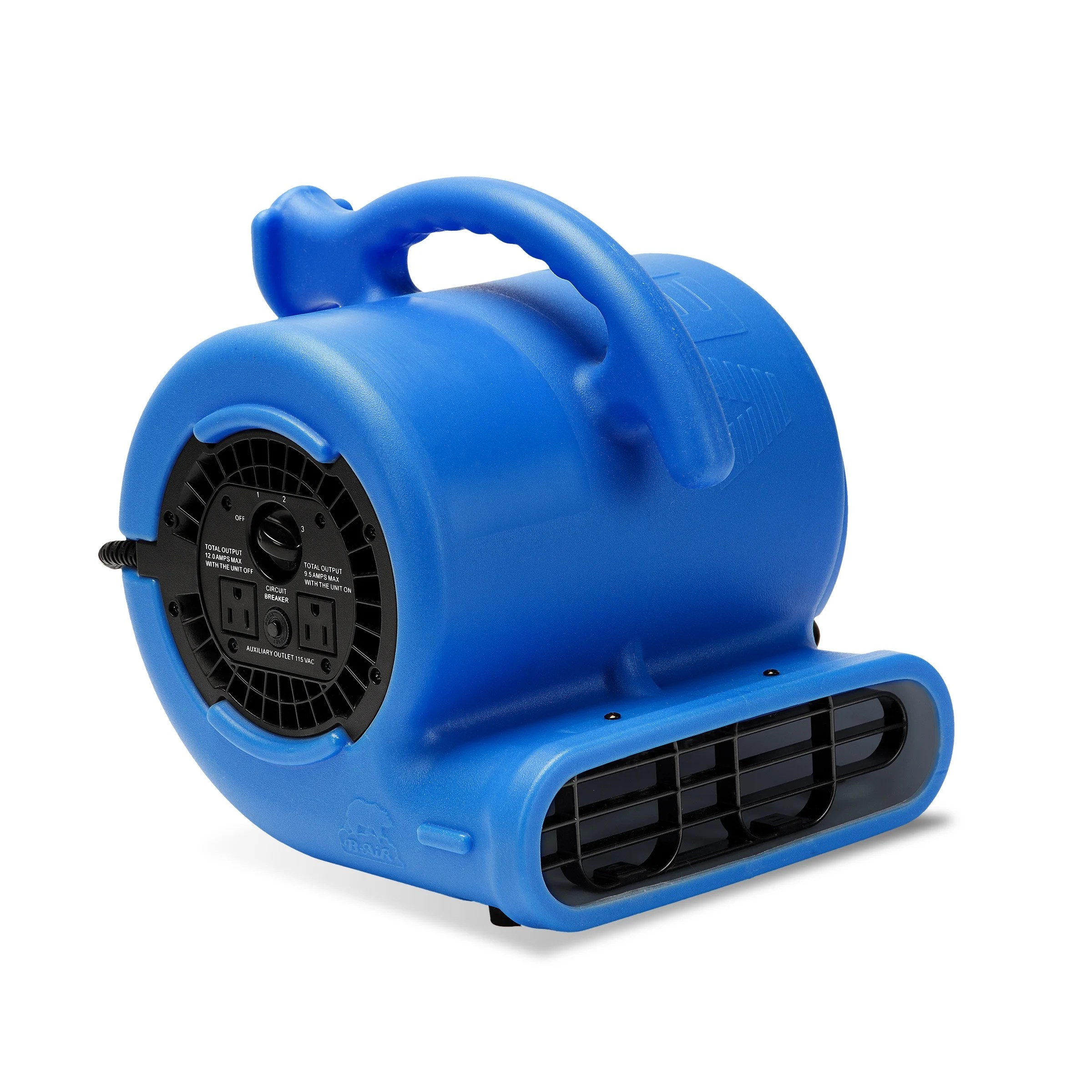 B-Air VP-25 1/4 HP Air Mover for Water Damage Restoration Carpet Dryer Floor Blower Fan Home and Plumbing Use, Blue