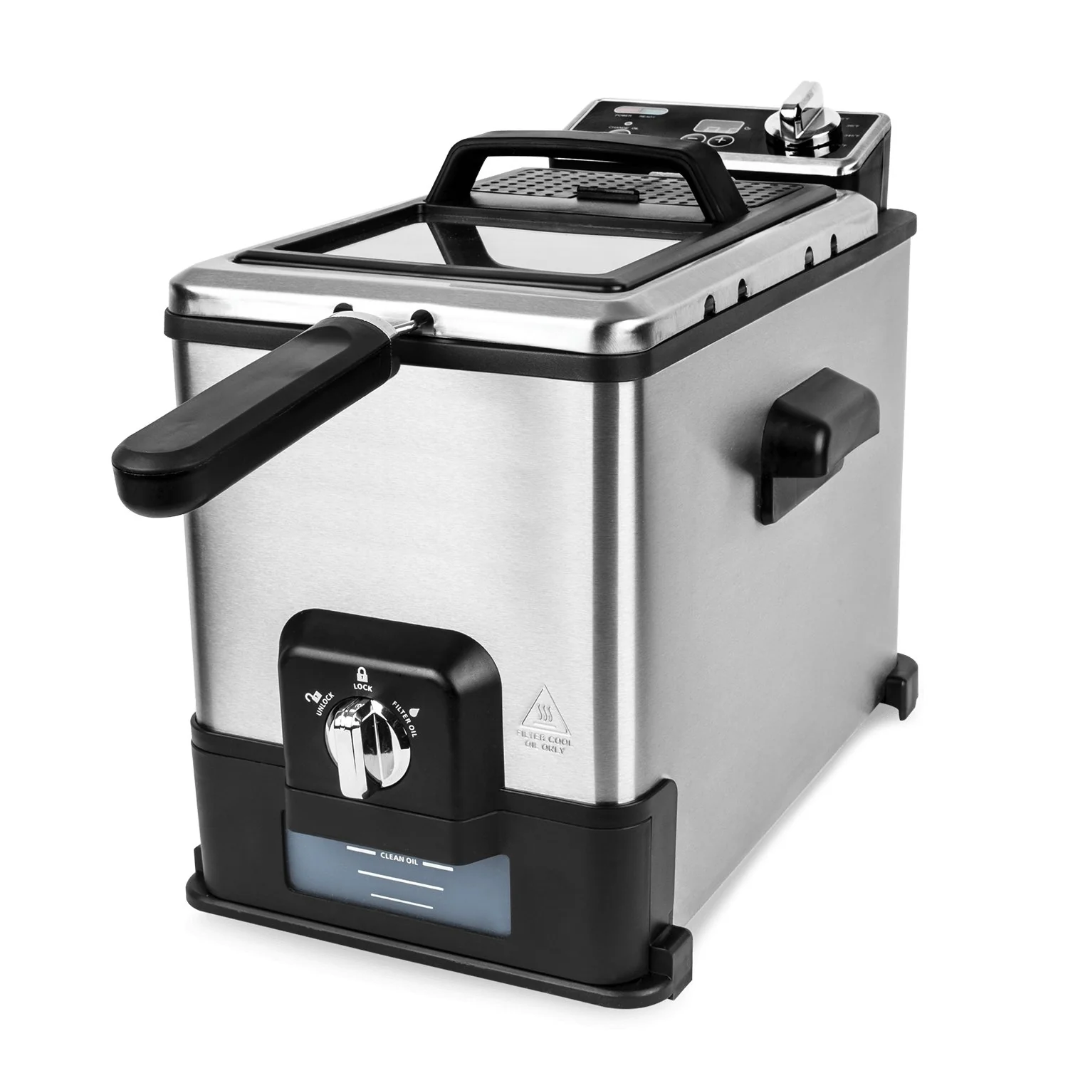 2025 4.2 Quart Deep Fryer with Oil Filtration XL – Large Capacity, Digital Controls, Adjustable Temperature, Family-Size Cooking