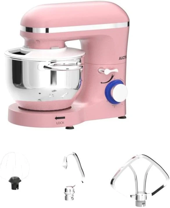 Aucma Stand Mixer,6.5-QT 660W 6-Speed Tilt-Head Food Mixer, Kitchen Electric Mixer with Dough Hook