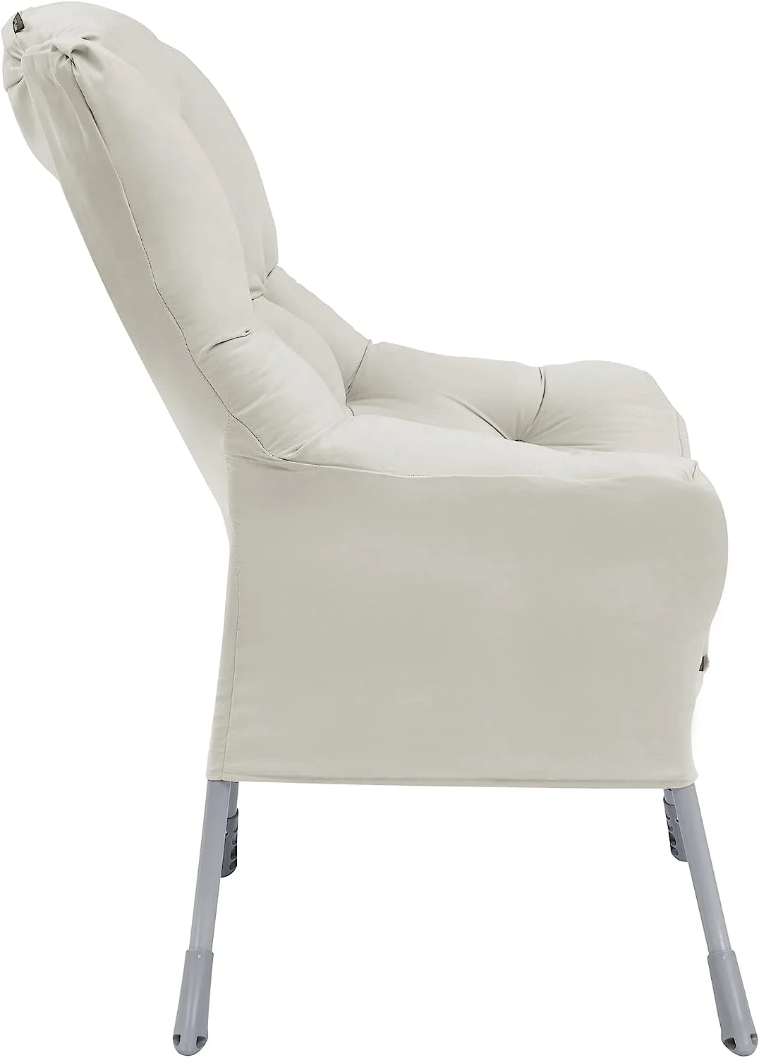 2025 Living and More High Back Sofa Chair, Modern Fabric Lazy Chair, Accent Contemporary Lounge Chair, Cool Grey