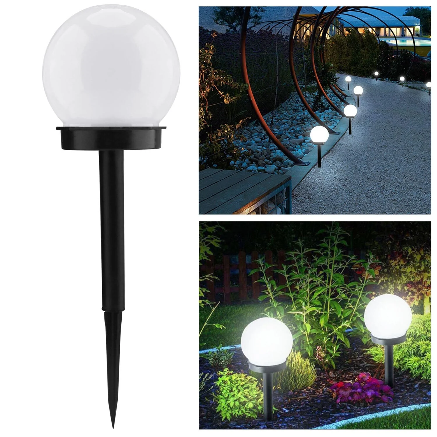 2Pcs Waterproof Solar Outdoor Landscape Lights