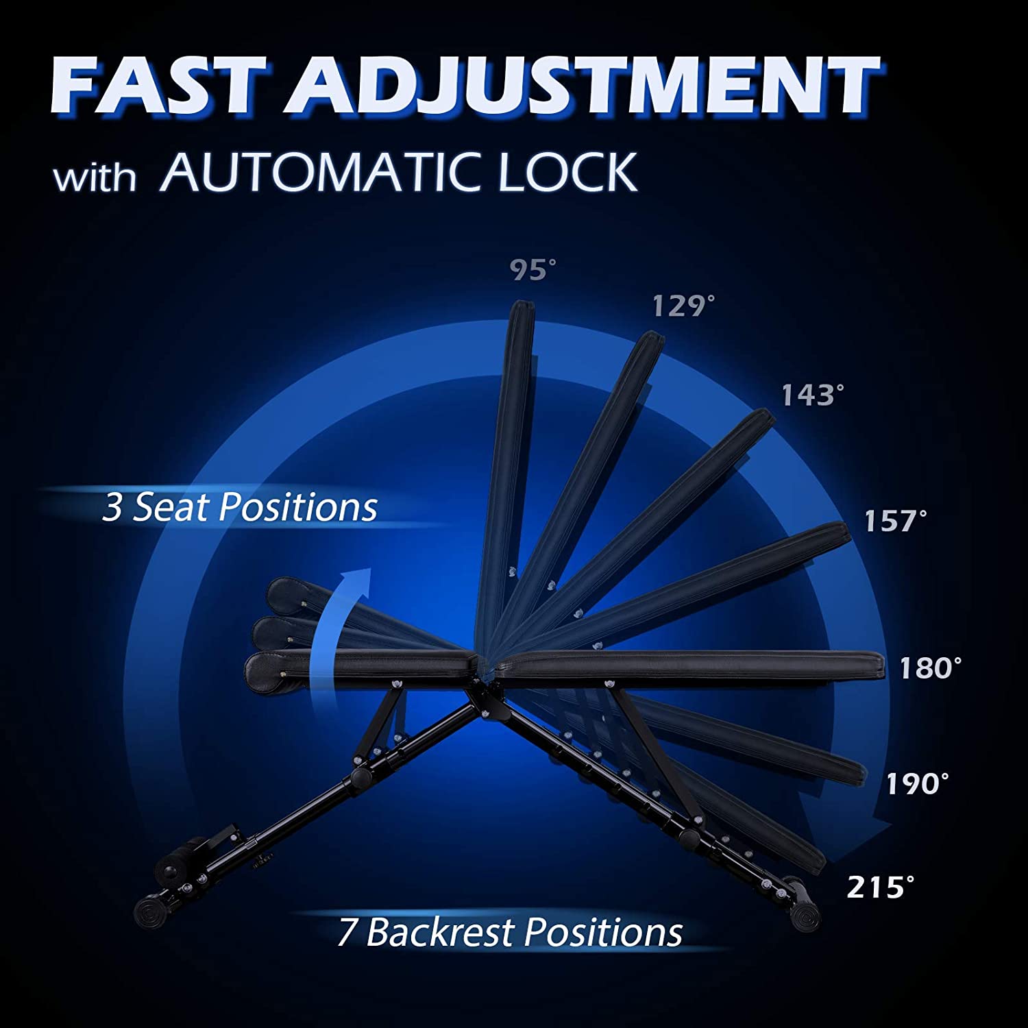 Weight Bench, Adjustable Strength Training Bench for Full Body Workout