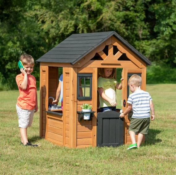 2025 Indoor/Outdoor Cedar Playhouse with Kitchen