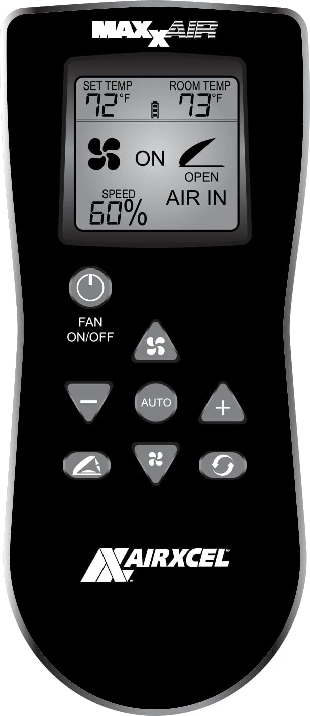 2025 Air 00-07500K MaxxFan Deluxe with Remote - Smoke, Black