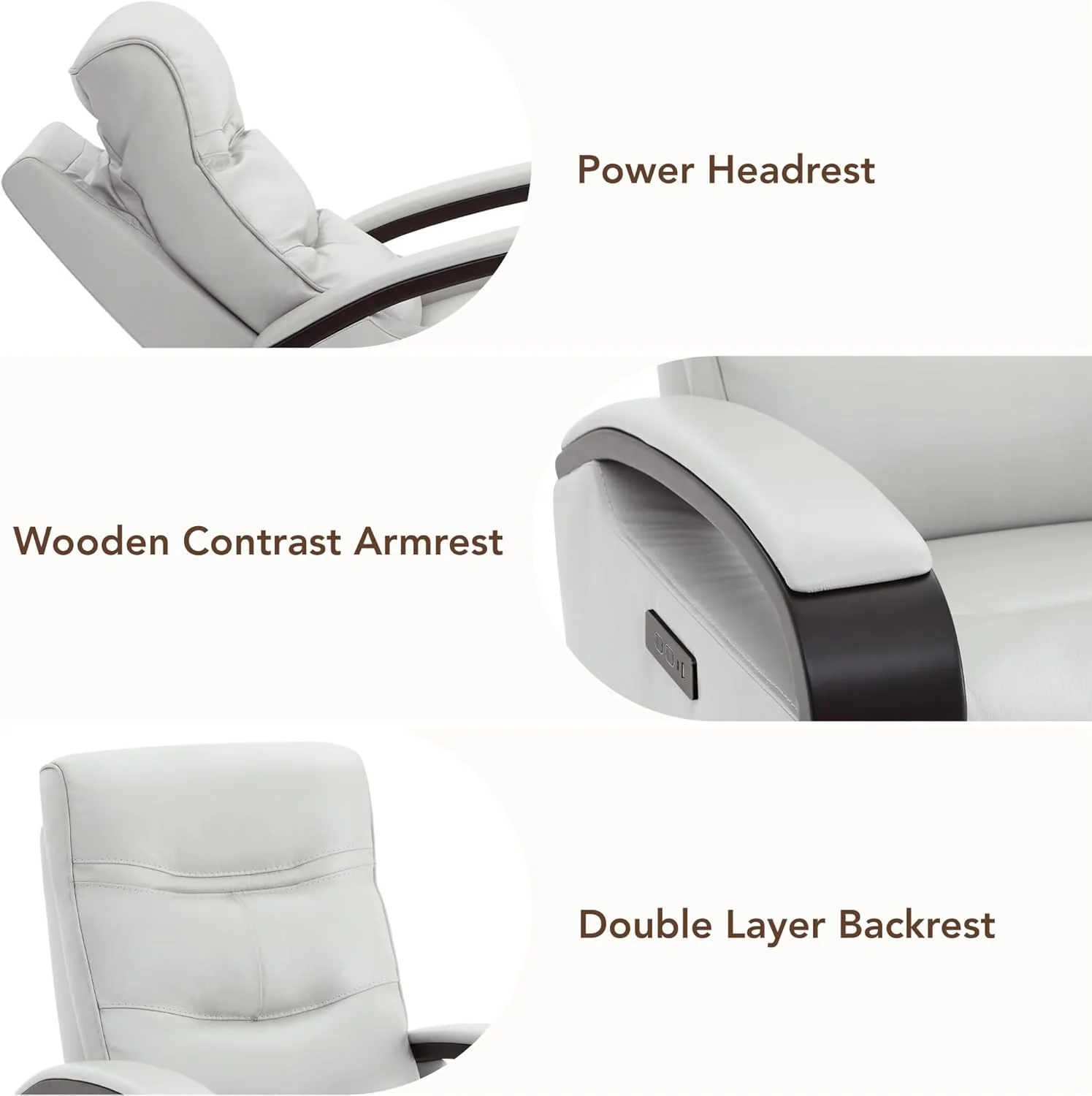 Genuine Leather Power Swivel Glider Rocker Recliner