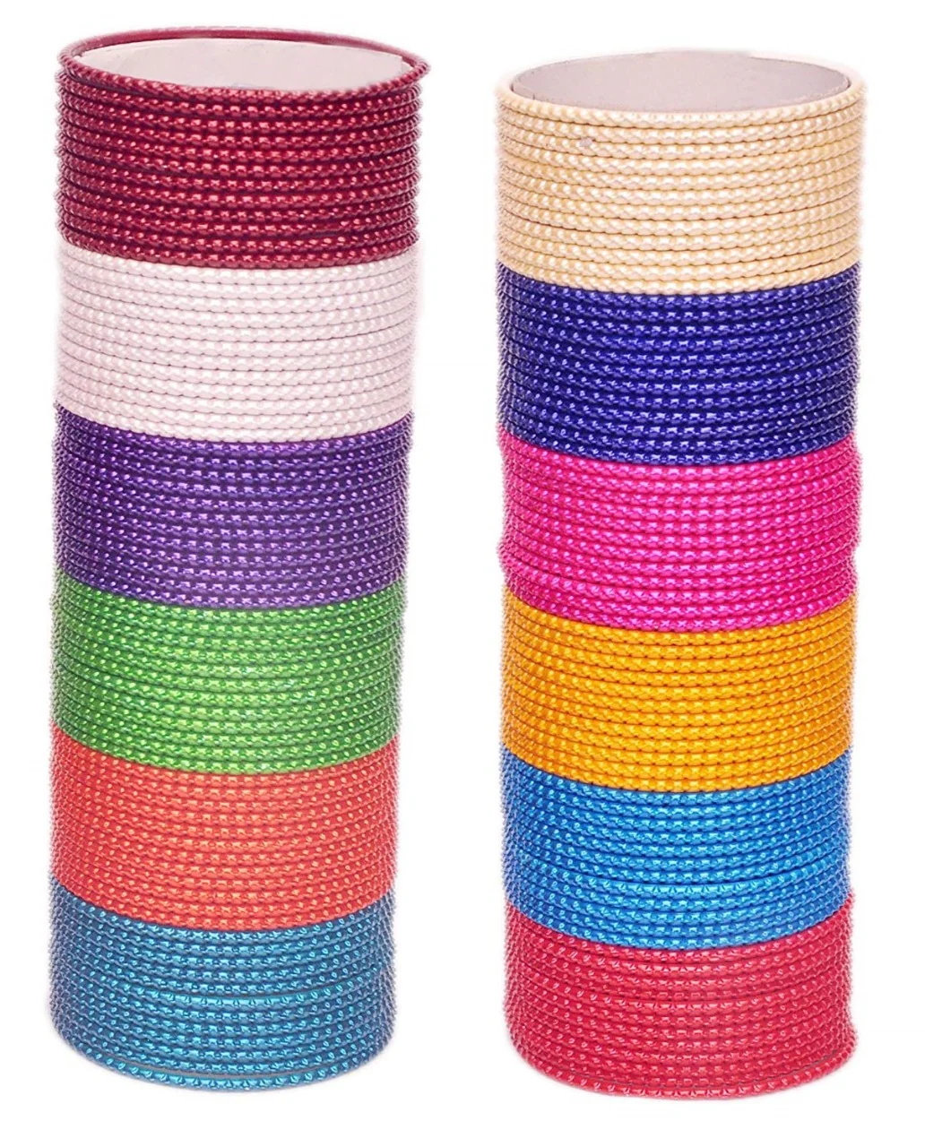 JDX Colorful  Light Weight Color full Bangle Set for Women and Girls.