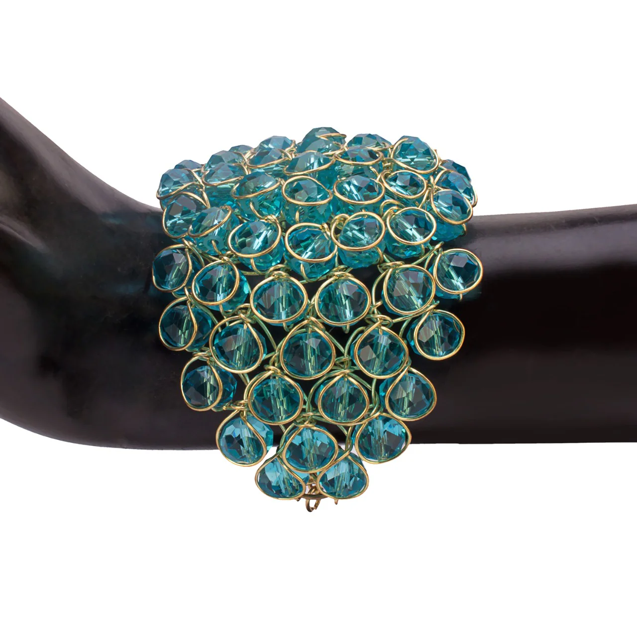 Stylish & Crystal Bracelet Firozi Color Suitable Size & Adjustable for Women and Girls