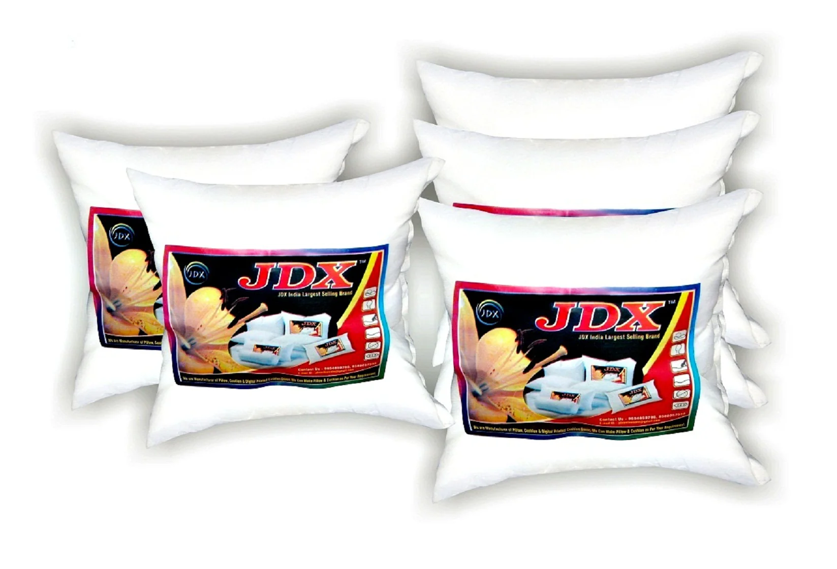 JDX Premium Micro Fibre Sofa Cushion Filler Set of 5 for Living Room and Diwan
