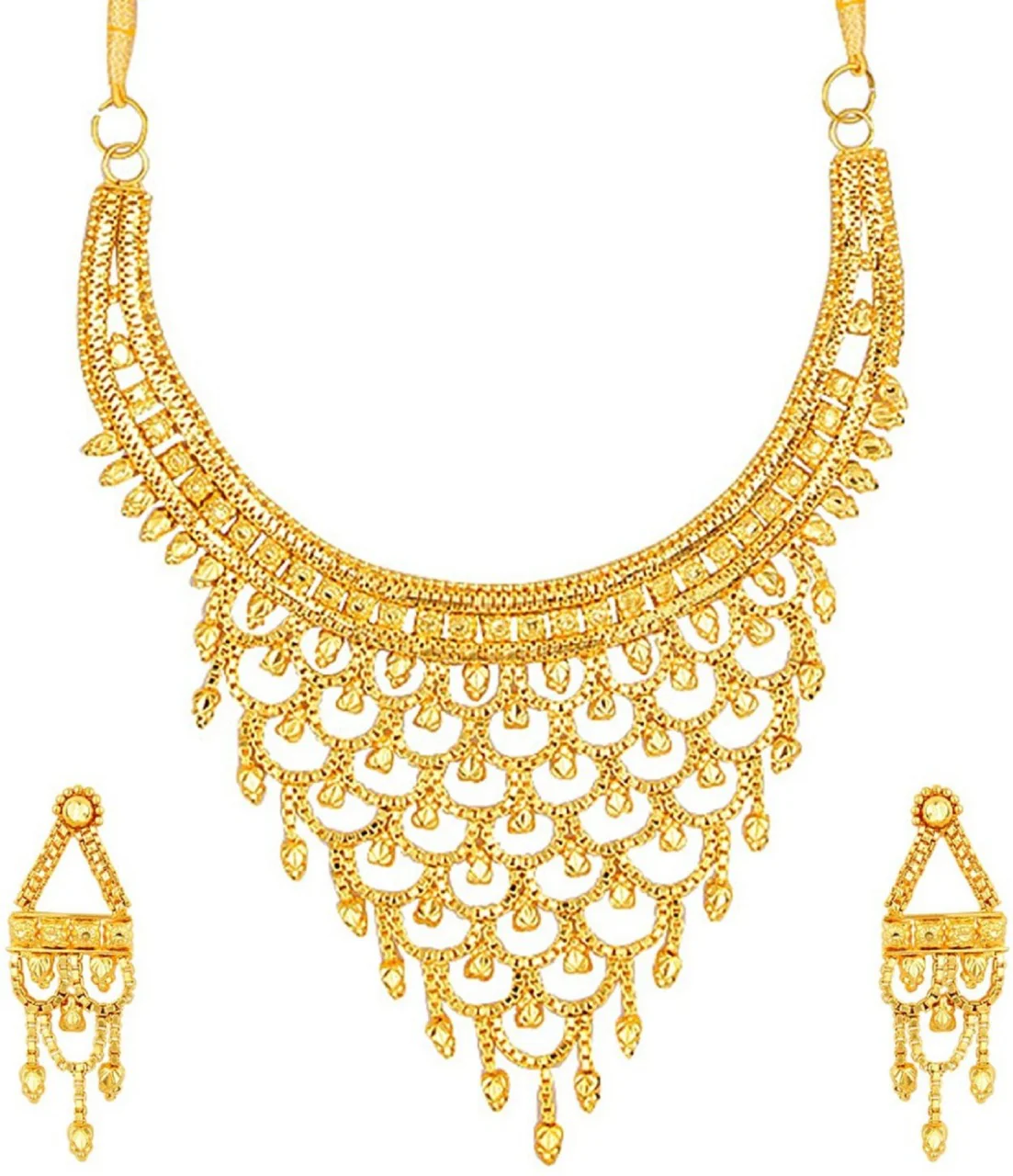 Gold Plated Fancy Jewellery Set Perfect for Girls & Women