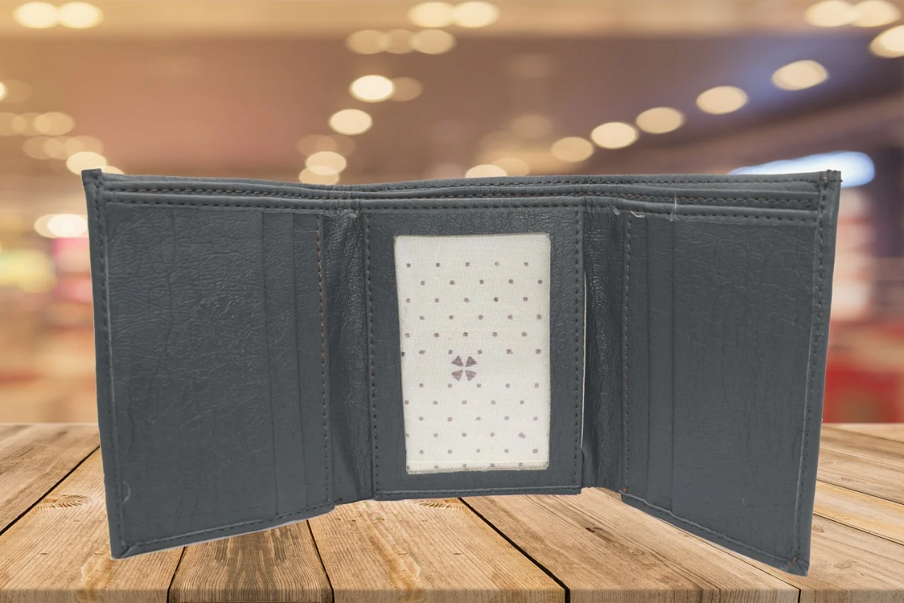 Luxurious & High Quality of Black Artificial Leather Wallet for Male