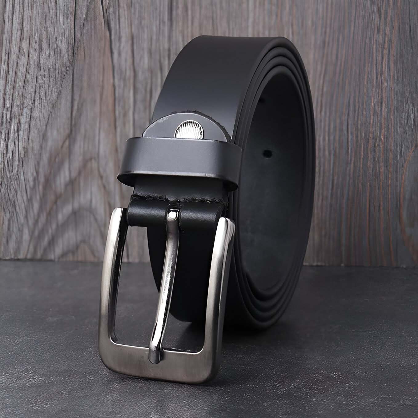 JDX Premium Black Leather Belt For Men and Boys �C Elevate Your Style with Timeless Elegance