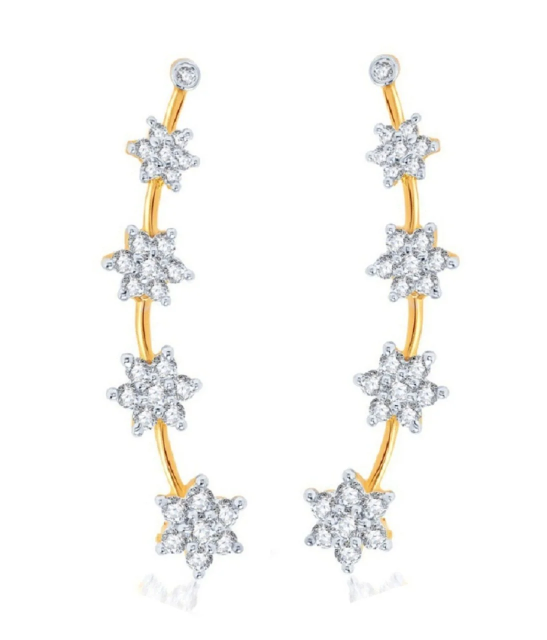 Designer Star Shape Crystel Studd Earring Set for Women And Girls