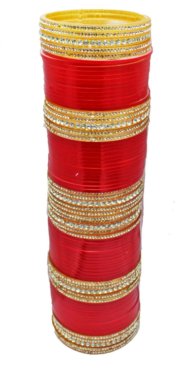 Traditional Plastic Fancy Plain Colourful Chuda Bangles Set Perfect for Girls & Women