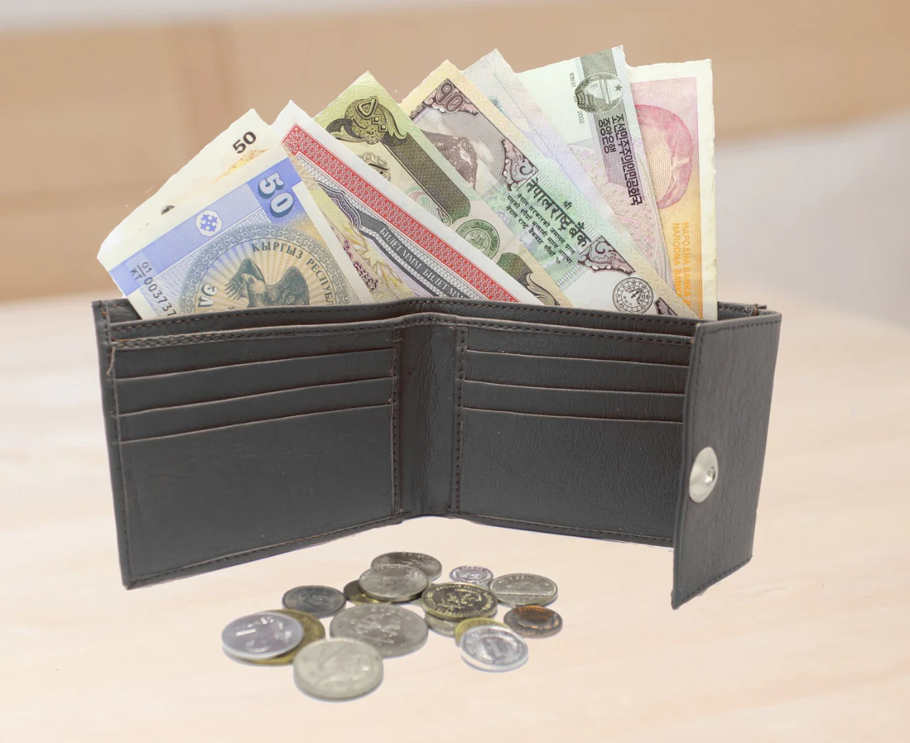 Luxurious & High Quality of Black Artificial Leather Wallet for Male