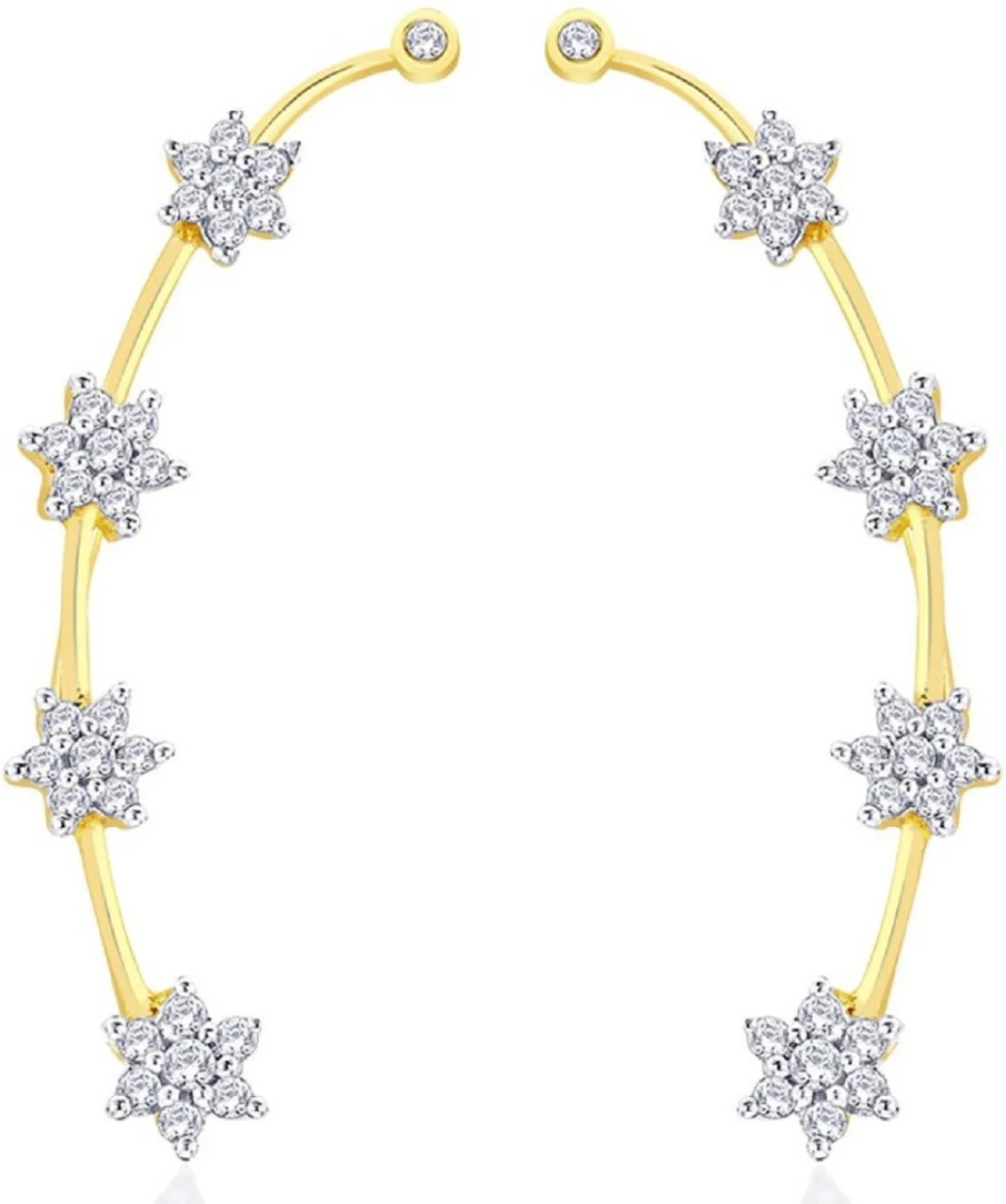 Designer Star Shape Crystel Studd Earring Set for Women And Girls