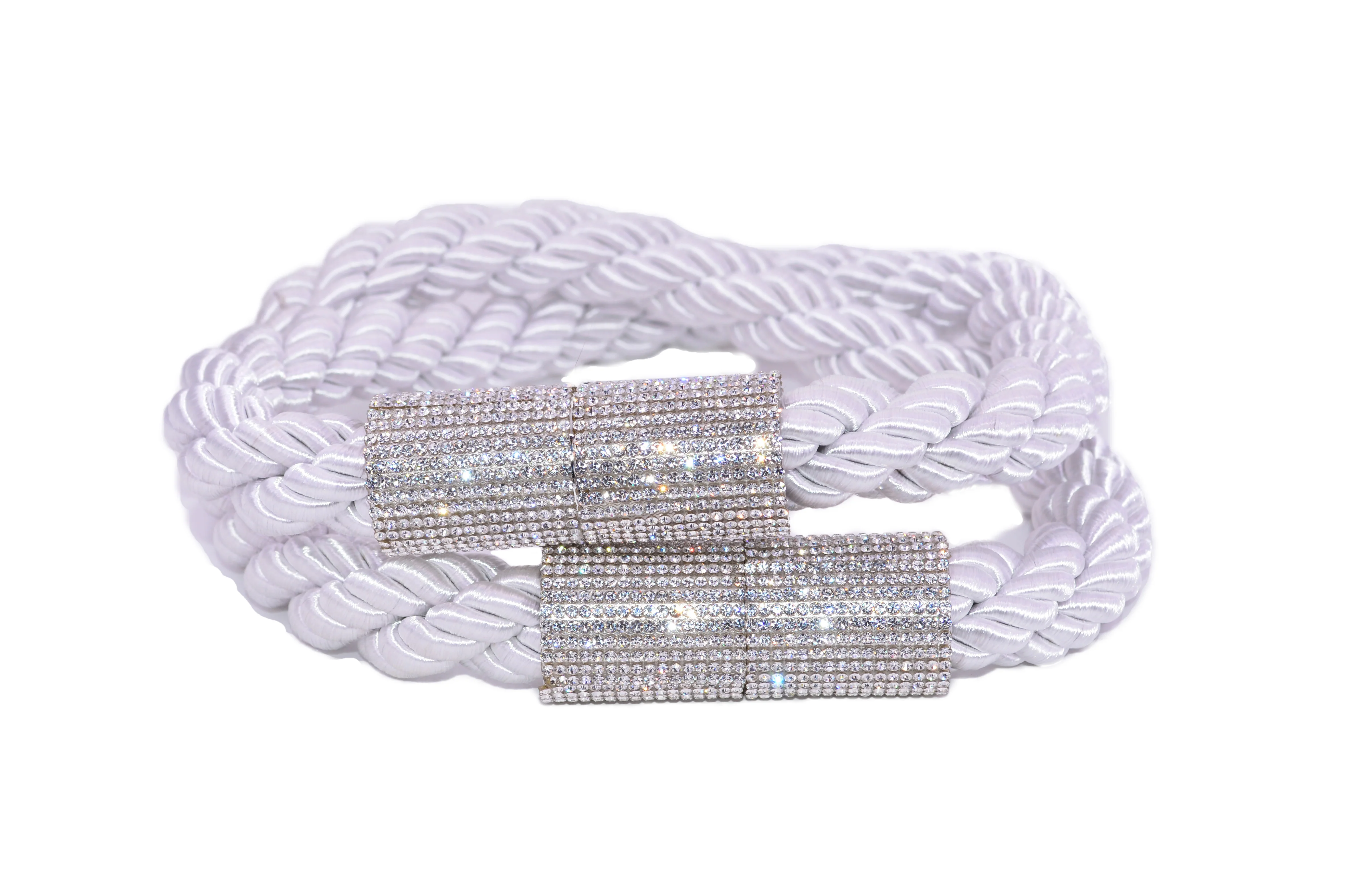 Decorative Glam Bling Crystal Rhinestone Curtain Tiebacks / Curtain Holdback with Strong Magnetic Clasps. (Set of 2)