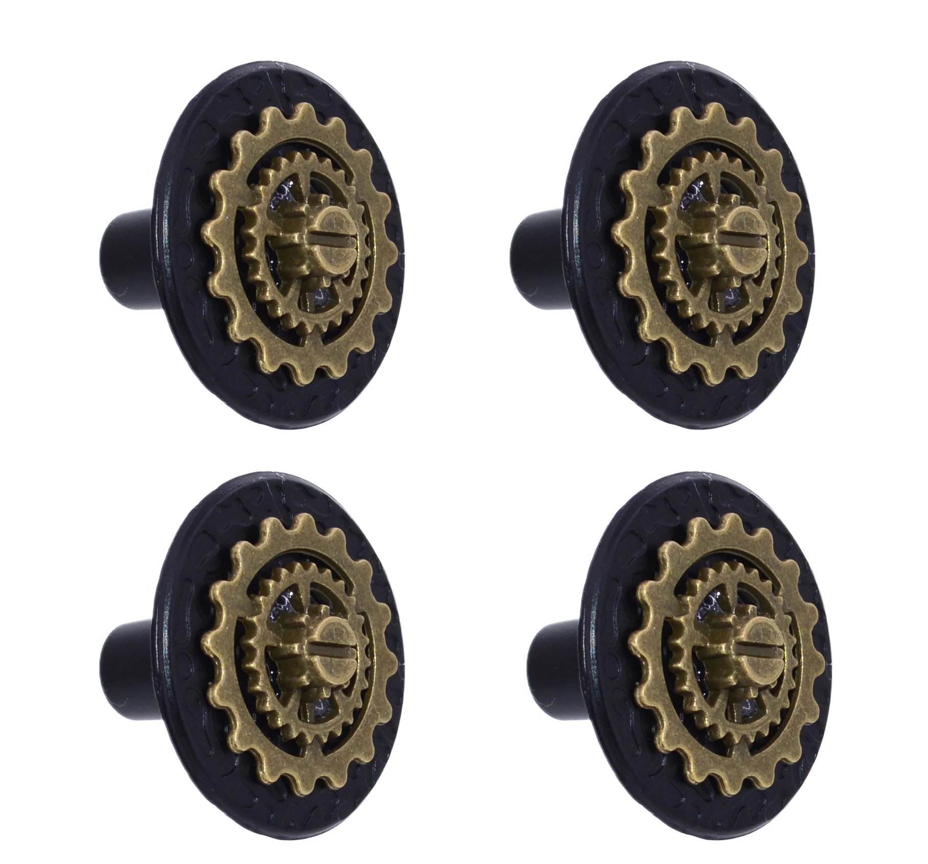 Steampunk Gear Cabinet Knobs- Black, Copper, Bronze, and Brass Combinations