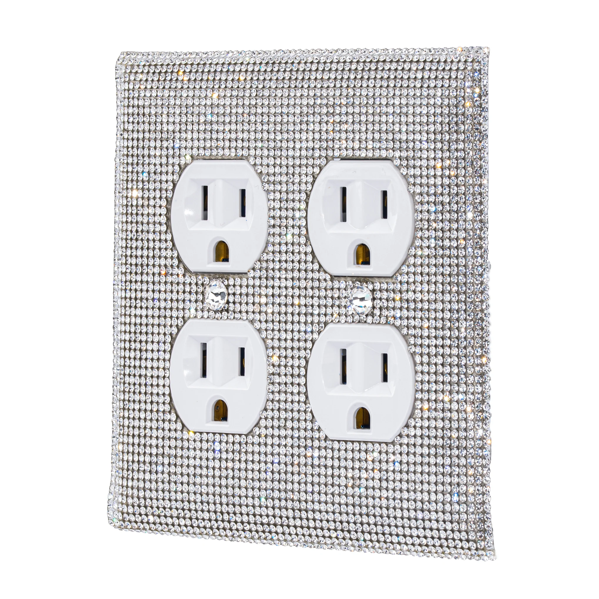 Bling Rhinestone Wall Plate Cover Double (2 gang)