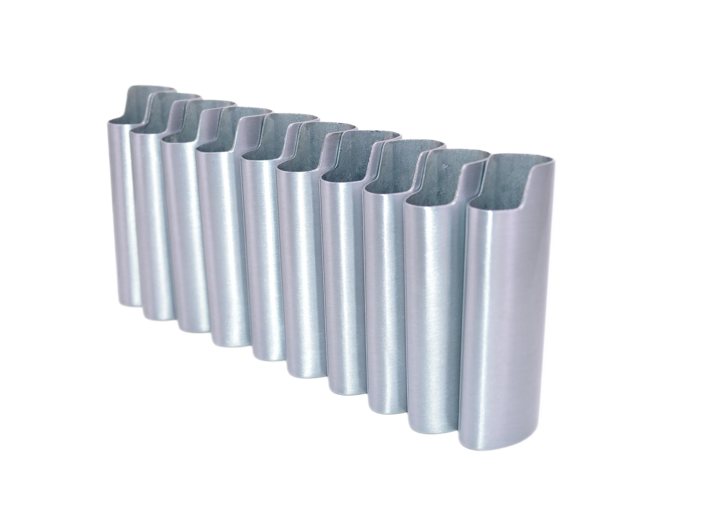 Blank Lighter Case, Cover, Sleeve - Brushed Silver (10 count)