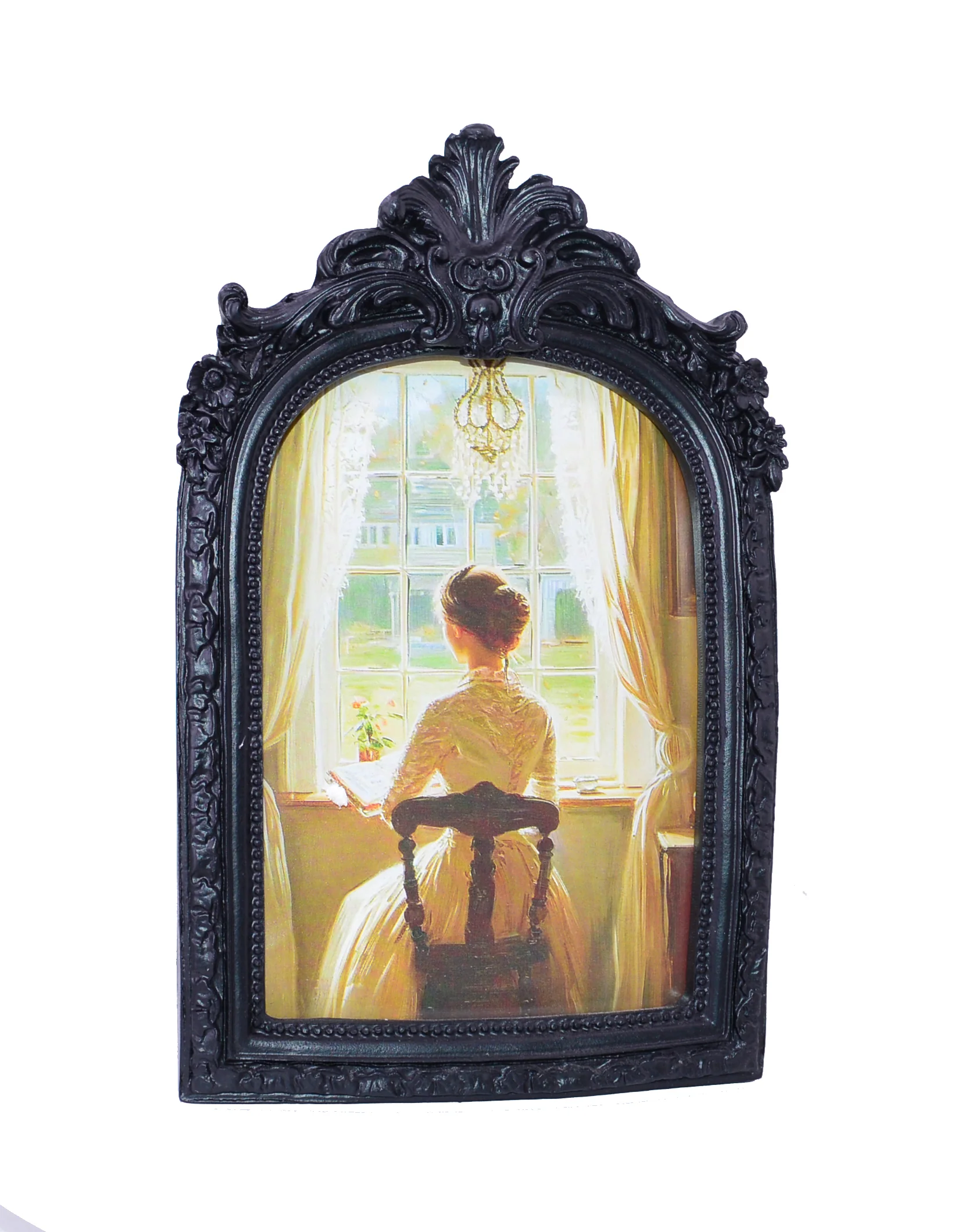 Baroque Gothic Picture Frame, 4x6 or 5x7 images, Hanging or Tabletop