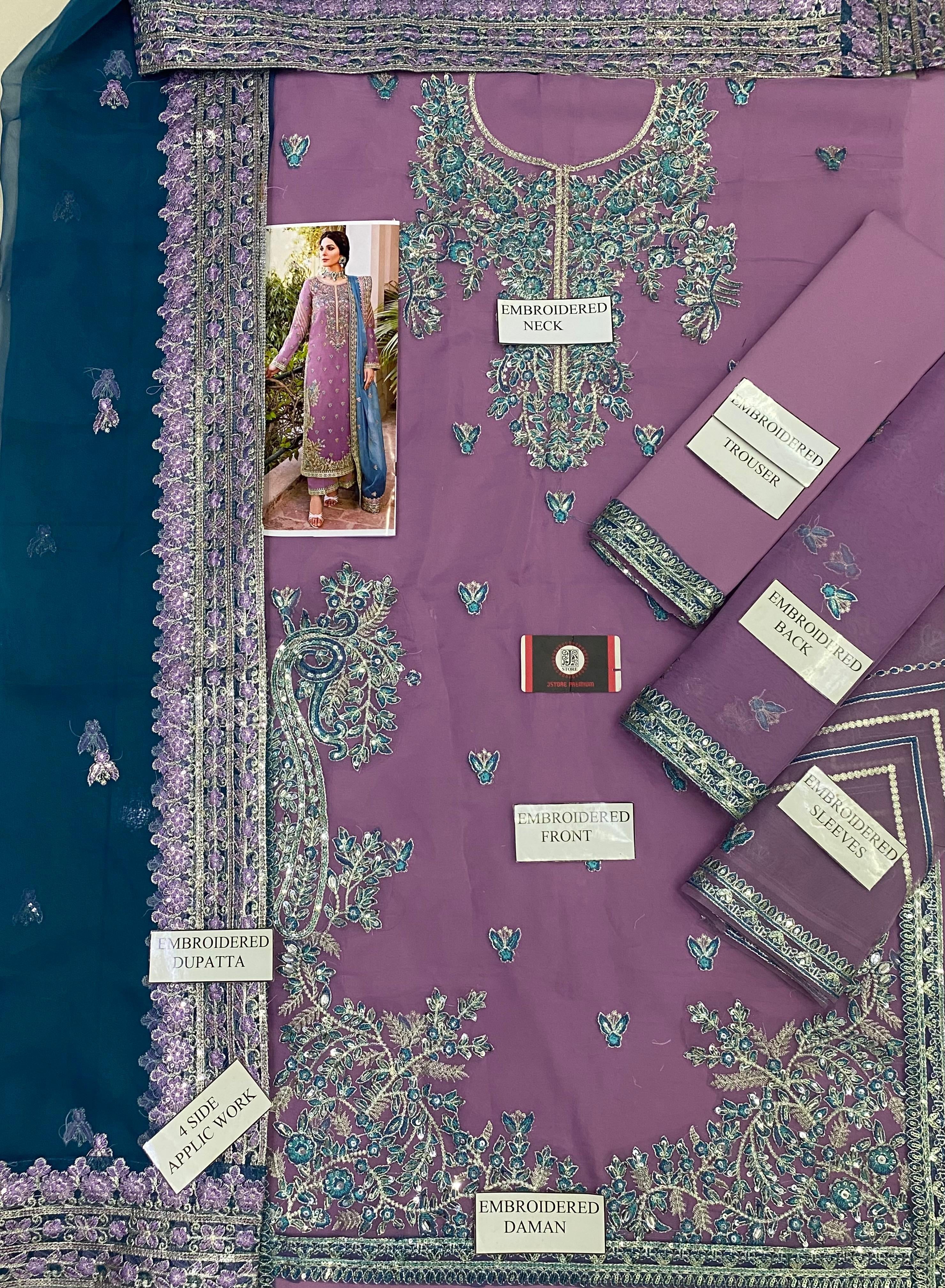 Akbar Aslam Organza Suit