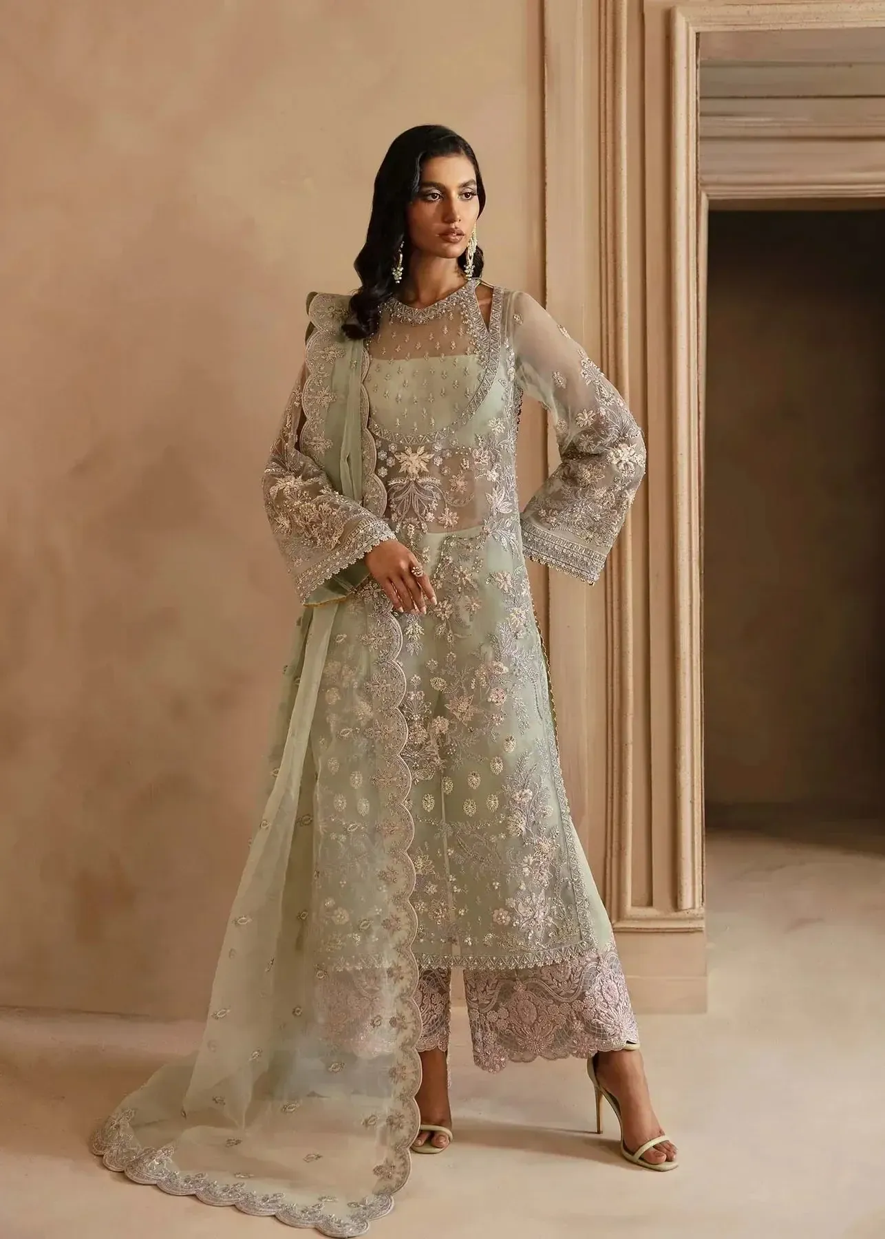 Akbar Aslam Organza Suit