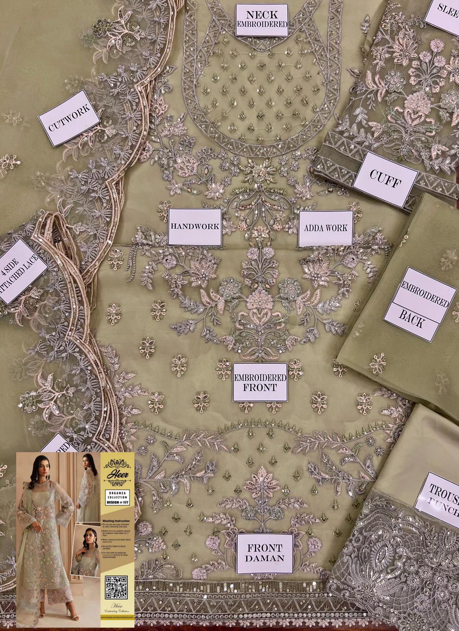 Akbar Aslam Organza Suit